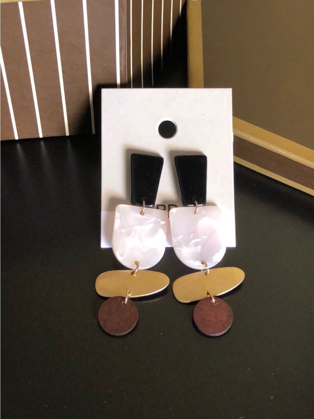 Elegant Layered Geometric Drop Earrings
